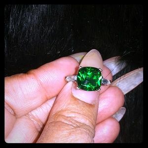 Sterling silver diopside ring